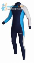 Лыжный гоночный комбинезон RAY, модель Race (Unisex), цвет темно-синий/белый/бирюзовый размер 44 (XS)
