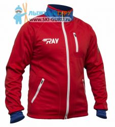 Куртка разминочная RAY, модель Star (Kid), цвет красный/синий белая молния, размер 36 (рост 135-140 см)
