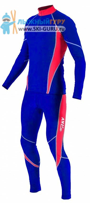Лыжный гоночный комбинезон RAY, модель Star (Unisex), цвет синий/красный размер 48 (M)