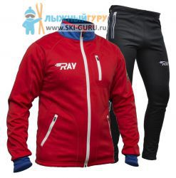 Лыжный костюм RAY, модель Star (Unisex), цвет красный/синий белая молния размер 52 (XL)