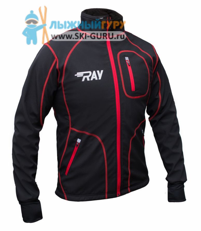 Куртка разминочная RAY, модель Star (Unisex), цвет черный/черный размер 44 (XS)