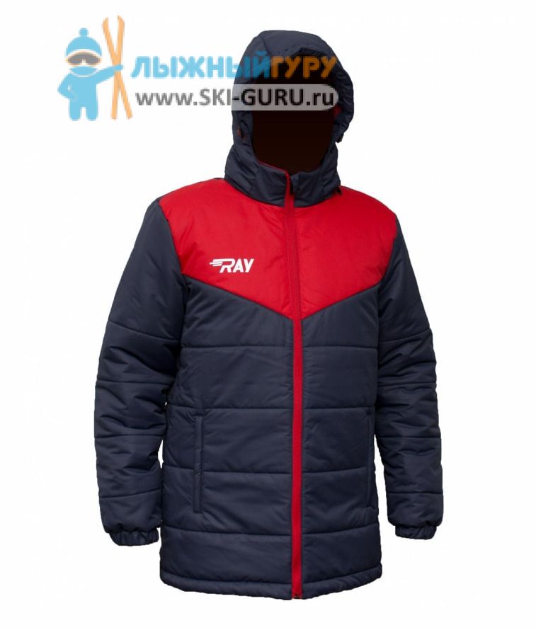 Куртка утеплённая RAY, модель Экип (Unisex), цвет темно-синий/красный, размер 44 (XS)