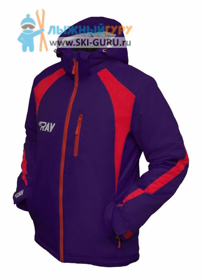 Куртка утеплённая RAY, модель Патриот (Unisex), цвет фиолетовый/красный, размер 58 (4XL)