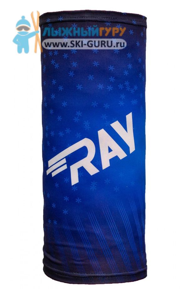 Лыжная труба (баф) Ray, цвет синий, рисунок Маленькие снежинки, размер универсальный