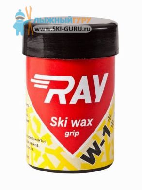 Синтетическая лыжная мазь RAY W-1 желтая 35 грамм