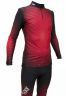 Лыжный гоночный комбинезон RAY, принт снежинка красный размер 52 (XL)