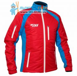 Куртка утеплённая RAY, модель Outdoor (Kid), цвет красный/синий/белый, размер 36 (рост 135-140 см)