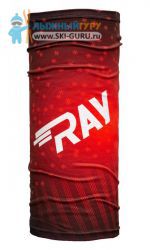 Лыжная труба (баф) Ray, цвет красный, рисунок Маленькие снежинки, размер универсальный