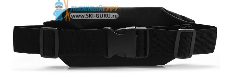 Сумка спортивная на пояс для телефона 23 см черного цвета