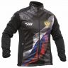 Куртка разминочная RAY, модель Pro Race принт (Man), цвет черный/белый/синий/красный, рисунок Герб РФ/Флаг РФ, размер 54 (XXL)