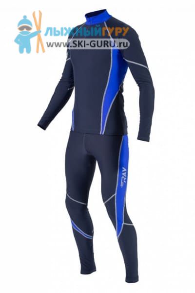 Лыжный гоночный комбинезон RAY, модель Star (Unisex), цвет серый/синий размер 48 (M)