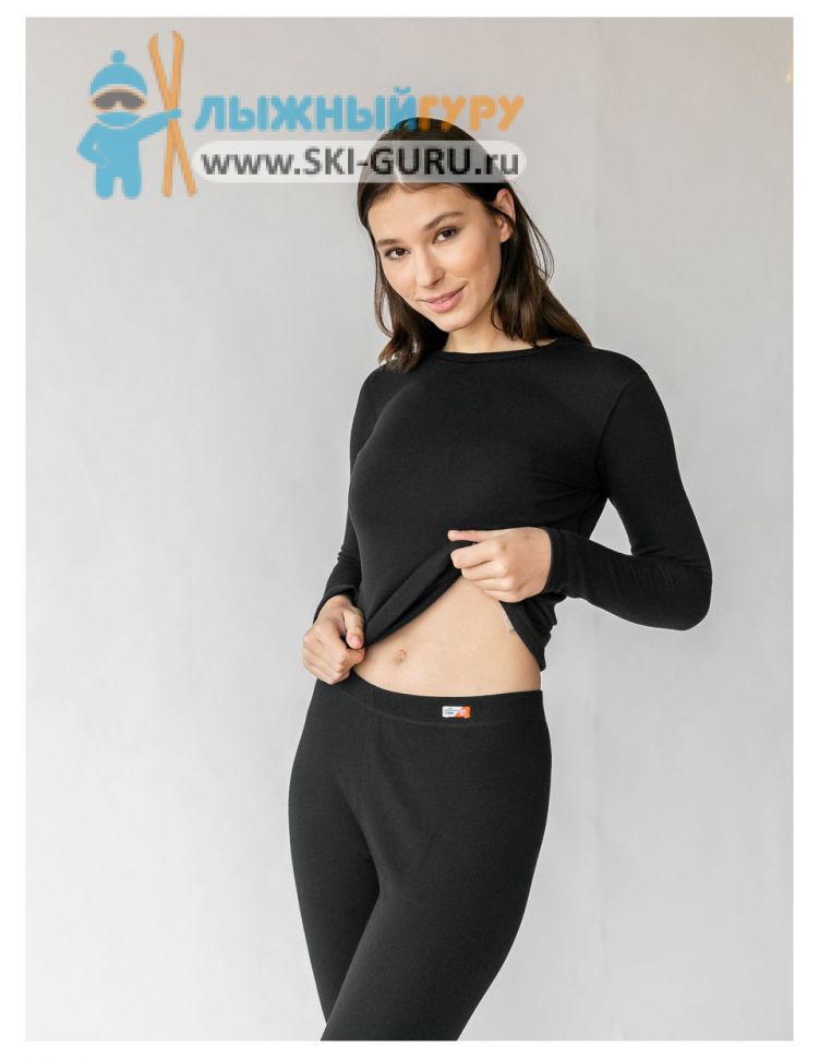 Термофутболка Comazo, модель Active -25° (Woman), цвет черный, размер 48 (XXL)