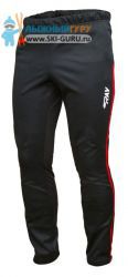 Брюки беговые RAY, модель Active (Unisex), цвет черный/красный, размер 52 (XL)/176