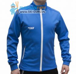 Куртка разминочная RAY, модель Casual (Kid), цвет синий/синий/белый, размер 40 (рост 146-152 см)
