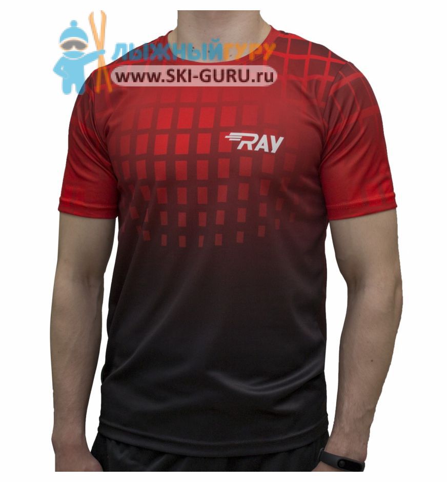 Спортивная футболка RAY, (Man), TL красная принт Динамика размер 52 (XL)