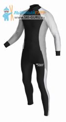 Лыжный гоночный комбинезон RAY, модель Race (Unisex), цвет черный/белый/серый размер 44 (XS)