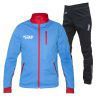 Лыжный костюм RAY, модель Star (Unisex), триколор красная молния (штаны с кантом) размер 46 (S)