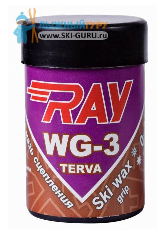 Смоляная лыжная мазь RAY WG-3 фиолетовая 35 грамм