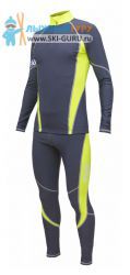 Лыжный гоночный комбинезон Ray, модель Star (Unisex), цвет серый/неоновый, размер 50