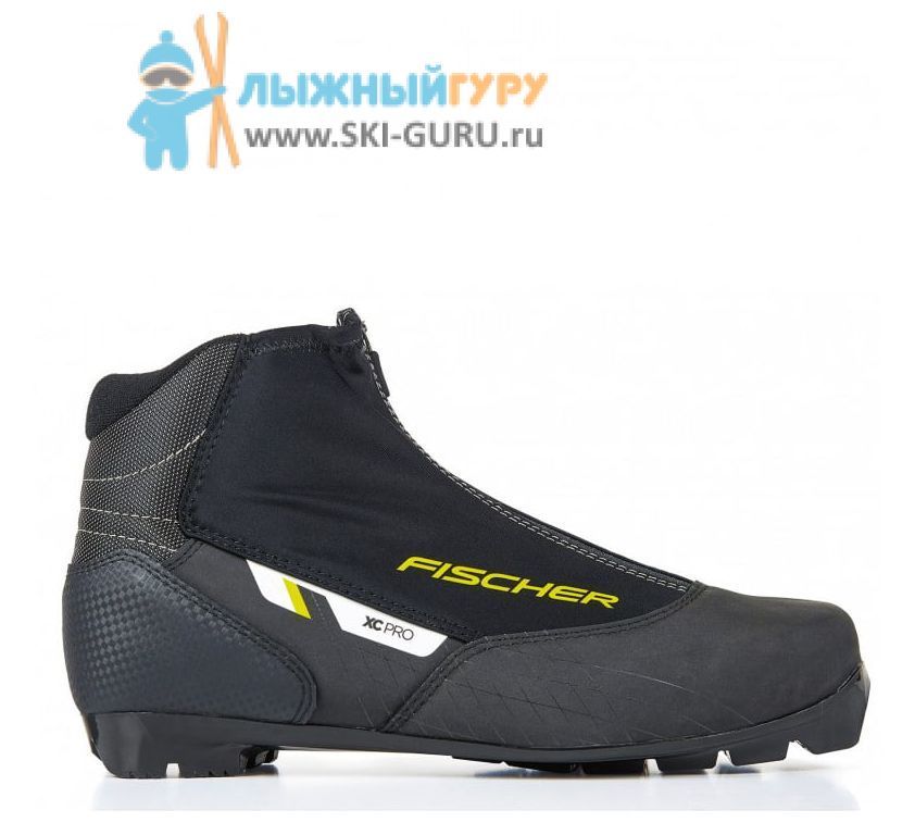 Ботинки NNN Fischer XC PRO BLACK YELLOW (S21820), (черный/желтый), размер 42