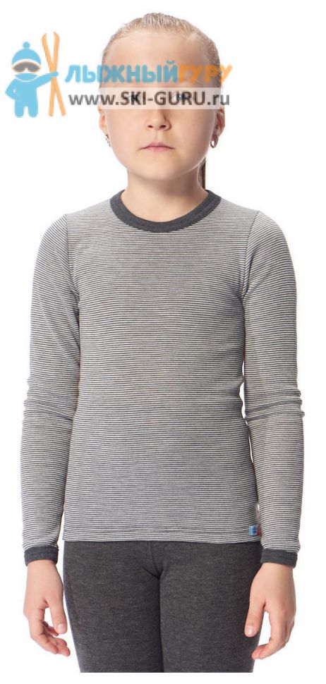 Термофутболка Comazo, модель Active -25° (Kid), цвет антрацитовый/белый, размер 164
