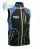 Жилет разминочный RAY, модель Star (Unisex), цвет черный/синий желтый шов размер 52 (XL)
