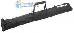 Чехол для горных лыж 145-165х21х12 см, см, цвет - черный, красная стропа. PROTECT™