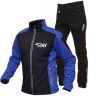 Лыжный разминочный костюм RAY, модель Race (Unisex), цвет черный/синий размер 48 (M)