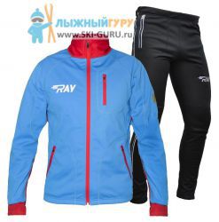 Лыжный костюм RAY, модель Star (Kid), триколор красная молния, размер 38 (рост 140-146 см)