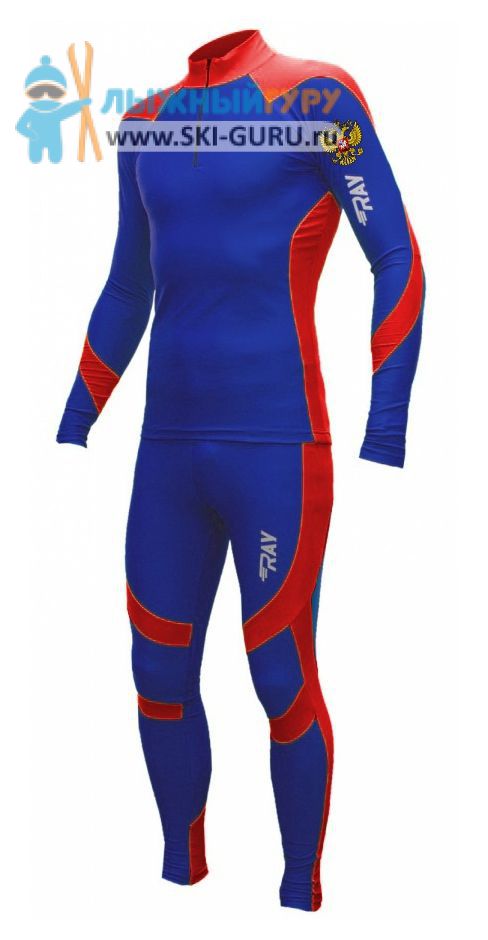 Лыжный гоночный комбинезон RAY, модель Next (Unisex), цвет синий/красный/белый размер 46 (S)