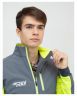 Куртка разминочная RAY WS модель FAVORIT (Men) серый/лимон, молния лимон, размер 48