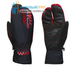 Лыжные варежки лобстеры Ray, модель Стиль (Unisex), цвет черный/красный, размер L