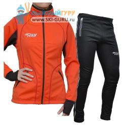 Лыжный костюм RAY, модель Star (Woman), цвет оранжевый/черный, размер 56 (4XL)