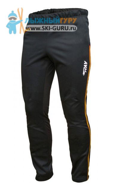 Брюки беговые RAY, модель Active (Unisex), цвет черный/коричневый, размер 58 (4XL)