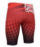 Беговые тайтсы компрессионные RAY, (Unisex), красные принт Динамика размер 52 (XL)