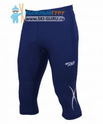 Беговые тайтсы компрессионные RAY, (Unisex), цвет синий размер 52 (XL)
