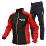 Лыжный разминочный костюм RAY, модель Race (Unisex), цвет черный/красный размер 46 (S)