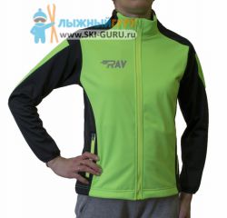 Куртка разминочная RAY, модель Race (Unisex), цвет салатовый/черный размер 44 (XS)