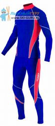Лыжный гоночный комбинезон RAY, модель Star (Unisex), цвет синий/красный размер 44 (XS)