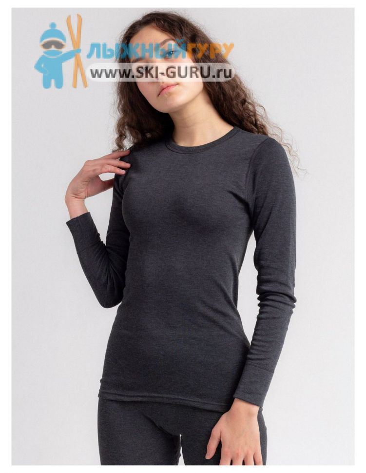 Термофутболка Comazo, модель Active -25° (Woman), цвет антрацит мелированный, размер 48 (ru 54)    