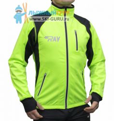 Куртка разминочная RAY, модель Star (Unisex), цвет желтый/черный черный шов размер 50 (L)