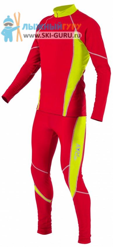 Лыжный гоночный комбинезон RAY, модель Star (Unisex), цвет красный/желтый размер 42 (XXS)