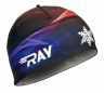 Лыжная шапка RAY, термобифлекс, цвет черный/белый/фиолетовый/красный, рисунок Радуга, размер S