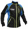 Куртка разминочная RAY, модель Star (Unisex), цвет черный/синий лимонный шов размер 56 (XXXL)