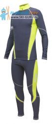 Комбинезон лыжный гоночный RAY модель STAR (UNI) черный /лайм (46 RU/40 EUR/S)																				