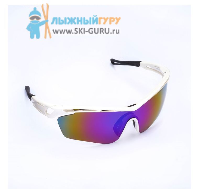 Очки спортивные лыжные "Мастер К", uv 400, ширина 15 см, дужка 13.5 см, линза 8 х 5.1 см