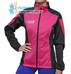 Куртка разминочная RAY, модель Pro Race (Girl), цвет малиновый/черный, размер 40 (рост 146-152 см)
