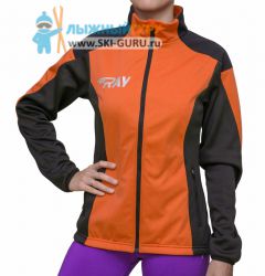 Куртка разминочная RAY, модель Pro Race (Girl), цвет оранжевый/черный, размер 40 (рост 146-152 см)