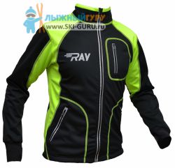 Куртка разминочная RAY, модель Star (Unisex), цвет черный/желтый желтый шов размер 50 (L)