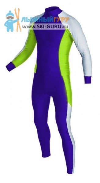Лыжный гоночный комбинезон RAY, модель Race (Unisex), цвет фиолетовый/серо-голубой/желтый размер 48 (M)